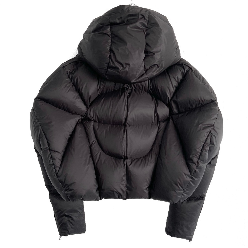 CHEN PENG Black Short Oversized Quilted Puffer Jacket - Picture 10 of 14